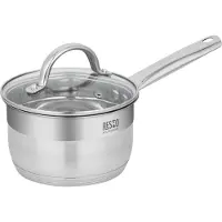 Resto Stielkasserolle 1,9 l (silber, Edelstahl, Induktion, spülmaschinenfest)