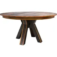 Casa Padrino Table de salle à manger brun foncé / noir Ø 150 x H. 77 cm - Meubles de salle à manger de luxe