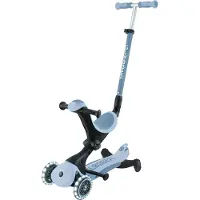 Globber GO-UP DELUXE LIGHTS ECO 360 - 3 en 1 vélo assis, roue, trottinette, 120/80 mm, 3 roues, réglable, myrtille