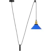 Syfax Lampe suspendue réglable hauteur E27 bleu foncé Ø 22 cm métal