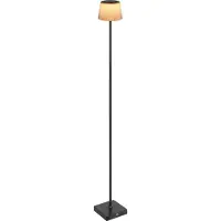 Globo Lighting Gregoir LED Lampadaire 4W CCT IP44 Noir Mat, Métal Ø13cm 58434SBB (310 lm)