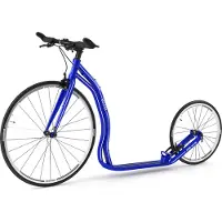 Yedoo Trottinette Wolfer Sport Alloy - pour adultes et adolescents, jusqu'à 120 kg, avec pneus gonflables 28/20 et guidon réglable bleu