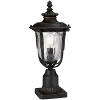 Kichler Lampe d'extérieur sur socle, bronze foncé, E27, 60 W, Luverne