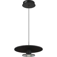 Globo Lighting Suspension noire Carter Ø 38cm avec feutre