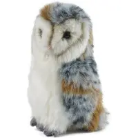 Living Nature , peluche hibou grand-duc, taille moyenne, 18 cm, animal en peluche
