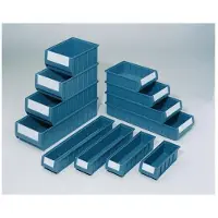 Industrial Quality Supplies Caisson d'étagère L500xl234xH90mm bleu PP 8 pces