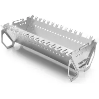 TheFavilla Grill VEDEM démontable – Gril de camping avec sac (60x30 cm) pour charbon de bois – Idéal pour jardin, pique-nique & extérieur