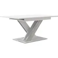 Mirjan 24 Table extensible de cuisine JORPE – béton / blanc