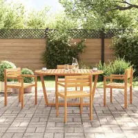 Prolenta Maison Exclusive - Table de jardin ovale 150 x 90 x 75 cm en bois massif d'acacia