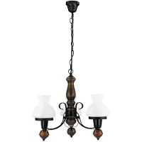 Rabalux Lustre rétro en forme de lampe à huile E27 3x60W noir mat 7078 Petronel