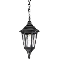 Elstead Lighting Lampe suspendue d'extérieur noire E27 60 W Kinsale Elstead