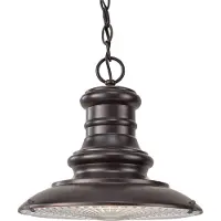 Elstead Lighting Lampe d'extérieur suspendue classique brun foncé E27 60W Redding Station Feiss