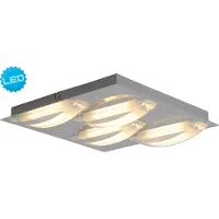 Näve - Plafonnier LED, Ranchi, dimensions : l : 30cm ; l : 30cm ; h : 5cm ; 1236842