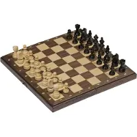 Gollnest & Kiesel 56920 Jeu d'échecs magnétique dans boîte pliante en bois, naturel (1 pièce)