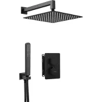 TRIZERATOP Set de douche encastré, avec boîtier thermostatique Nero