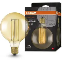 Osram Vintage 1906 Filament LED E27 Globe Filament Gold 125mm 5.8W 470lm - 822 Extra Warm White | Dimmable