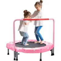 Vevor Trampoline d'extérieur pour enfants VEVOR Trampoline pliable 91,44 cm Trampoline de jardin pour jeunes enfants, cadeau d'anniversaire pour les enfants à partir de 3 ans Charge maximale de 100 kg Rouge
