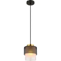 Globo Suspension Olga 1 noir clair avec maille