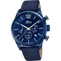 Lotus cuir homme montre 18681/1 montre bracelet bleu analogique sport Khrono D2UL18681/1