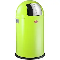 Wesco Collecteur de déchets PUSHBOY JUNIOR 175531-20 en VERT LIMITE de 22 litres / Poubelle / Poubelle