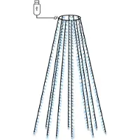 vidaXL Filet lumineux pour sapin de Noël avec 400 LED bleu 400 cm