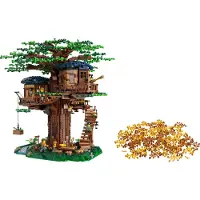 LEGO Ideas cabane dans l'arbre avec 3 cabines et feuilles, grand kit de modèle à construire pour adolescents dès 16 ans 21318