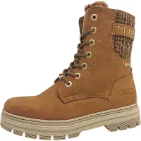 Tom Tailor - Bottines à lacets pour femmes, couleur marron, fermeture éclair, style décontracté