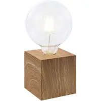 NINO LEUCHTEN Lampe de table en bois Leonie Carré