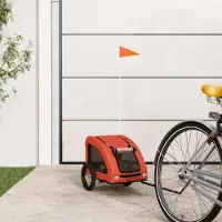 Prolenta Remorque exclusive pour chiens - Tissu Oxford orange et métal