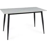 Feldmann-Wohnen Table de salle à manger / table de cuisine Rion Ceramic – Couleur et dimensions au choix : marbre blanc / noir