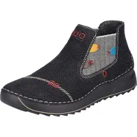 Rieker Chaussures de randonnée pour femmes , bottines de sport, noires, pour le quotidien