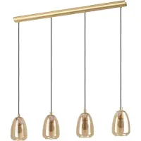 Eglo Alobrase Lustre contemporain 4 Lumières Métal Laiton Brossé