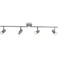 Brilliant Spot LED Wesley | Plafonnier sobre | 4 lampes | Métal | Fer/chrome | Têtes orientables | 4 x GU10, max. 18 W