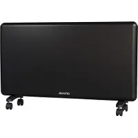 Auronic Radiateur - 2000W - Chauffage électrique - 3 niveaux - Panneau métallique - Freestanding - Roues - Noir