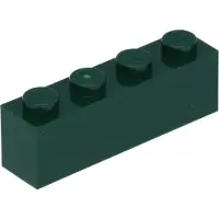 LEGO 50 pièces 3010 Brick 1x4 Part Basic Bricks 50 Vert foncé