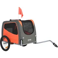 Vevor Remorque de Vélo Chien Pliable Charge 30 kg Porte Animaux de Compagnie de Vélo Cadre Facile à Plier avec Roues à Dégagement Rapide