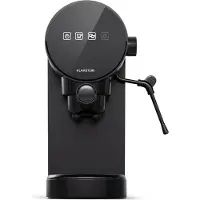 Klarstein Cafetiere avec Mousseur de Lait, Cafetières, Machines à Café et Machines à Expresso 0.9L, Petite Cafetière Electrique Acier Inoxydable 1360W pour Café Espresso, Latte, Cappuccino