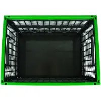 Novaliv Boîtes pliantes stables | 10x 30L Vert Noir baskets Caisse à provisions| Caisses pliantes Set Boîte à porter Rangement Paniers à provisions Paniers de rangement Cuisine