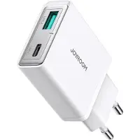 JOYROOM Wall Charger JR-TCF14, 20W, 3A, 1 x USB-A - 1 x USB-C, White
