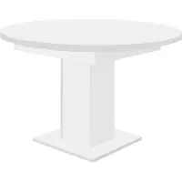 Möbelando Esstisch >Judd< (ausziehbar bis 144cm) in weiß matt - 104/144x76x104cm (BxHxT)