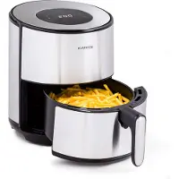 Klarstein Friteuse Sans Huile, Friteuse Compacte à Air Chaud 1500W à Chauffage Rapide pour la Cuisine, Airfryer 4.3L avec Ecran Tactile, Minuterie, Température Réglable, 8 Programmes de Cuisson