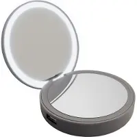 Lotta Power Makeup Mirror Power - Batterie externe avec miroir de maquillage - gris sidéral