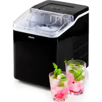 Primo PR407IB Machine à glaçons - Machine à glaçons avec cuillère à glace - 1,6 L - 12kg/24h - 9 min - noir