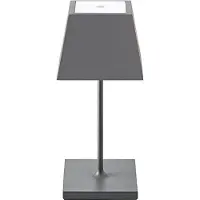 Sigor Nuindie Mini lampe de table rechargeable IP54 aluminium Easy Connect gris graphite angulaire
