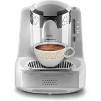 Arzum Cafetière turque, Capacité de la cafetière 2 tasses Remplissage direct Détection automatique du niveau d'infusion Technologie d'ébullition brevetée Autonettoyage 710W Blanc