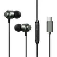 JOYROOM Casque intra-auriculaire filaire Jr-Ec06, Type-C (Gris)