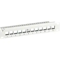 EFB Elektronik EFB 691826TS EFB 10" 1HE Verteilerfeld für 12 x Keystone, schwarz