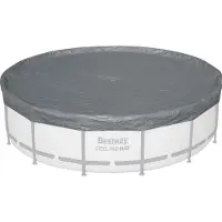 Bestway Bâche d'hivernage Premium Ø 427 cm, grise, ronde