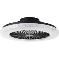 Brilliant Ventilateur noir Plafonnier BADRIA | Ø 49cm | 40W 4700 lumens 3000 à 6500 lumens | Plastique/métal