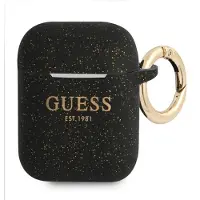 GUESS Gua2Sggek Airpods 1/2 Coverczarny/Black Silicone Glitter